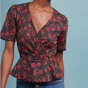 Anthropologie Peplum Blouse